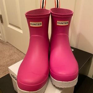 Hunter pink rain boots